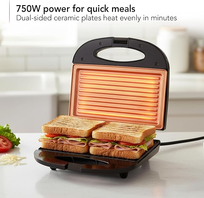 OVENTE Electric Panini Press Grill - Image 3