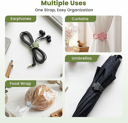 Data Cable Organizer, 2026 Upgrade Silicone Cable Ties Reusable Cable - Image 6