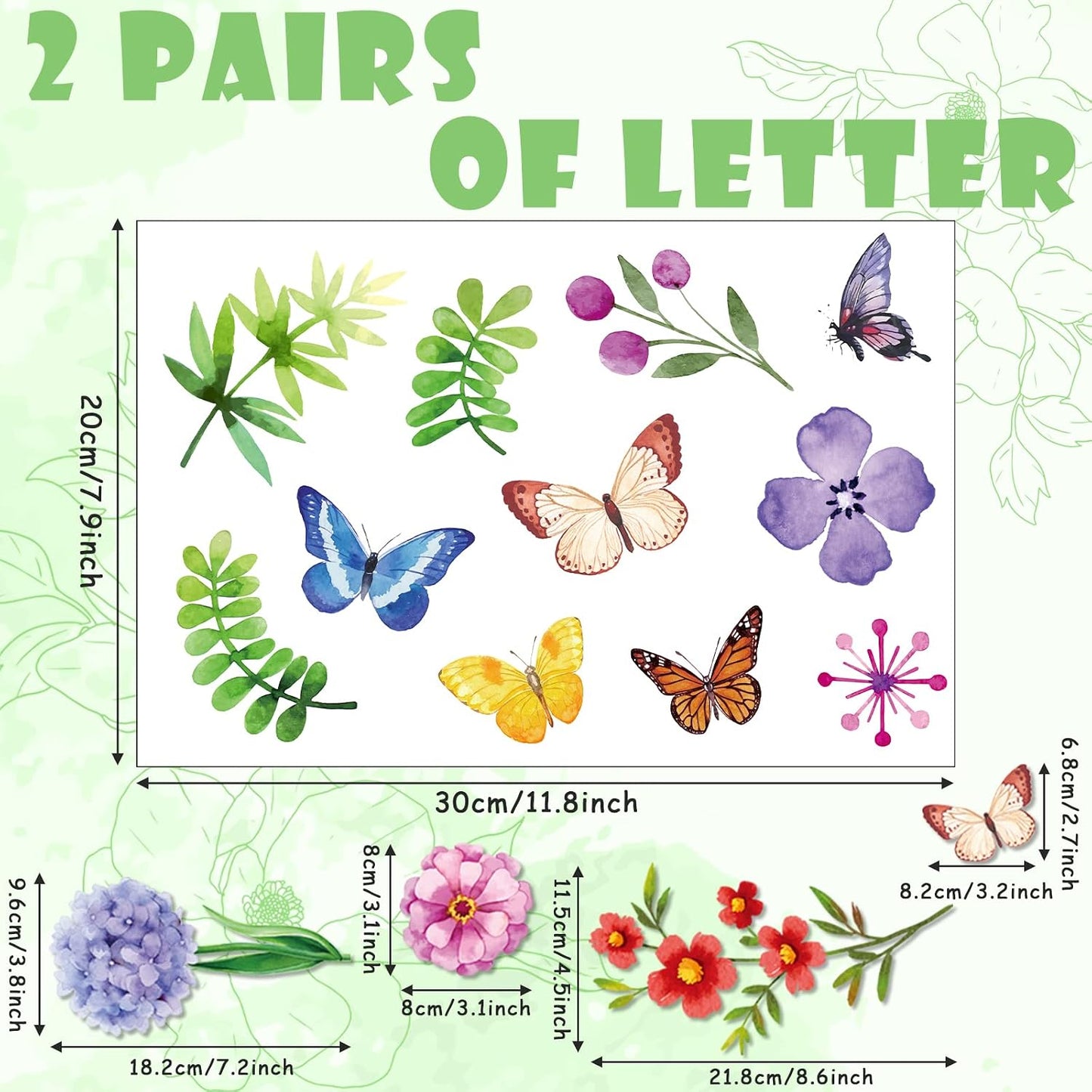 Yexiya 99 Pcs Summer Window Clings Flower Butterfly Window Decals for Glass Colorful PVC Reusable Spring Stickers for Summer Home Classroom Party Kids Room Decor(Cute Style)