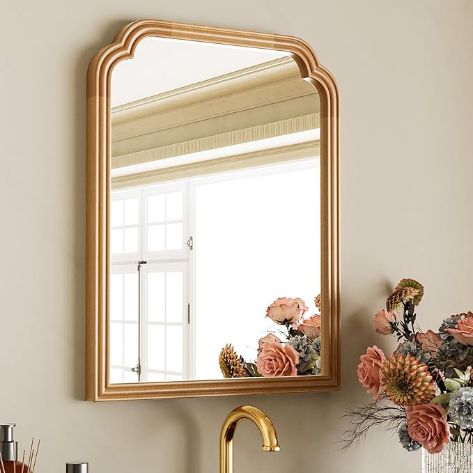Wood Frame Wall Mirror Decor for Small Bathroom Vanity Entryway, Living Room or by FerytangeHome