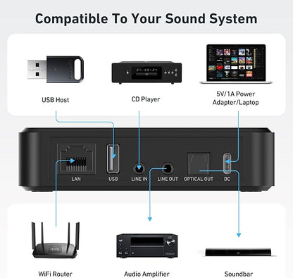 Arylic S10+ AirPlay Audio Receiver, WiFi & Bluetooth Music Streamer, Streams HD - Image 6