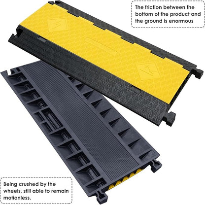 OranLite Rubber Cable Protector Ramp, Heavy Floor Cable Wire Cord Cover Speed - Image 9