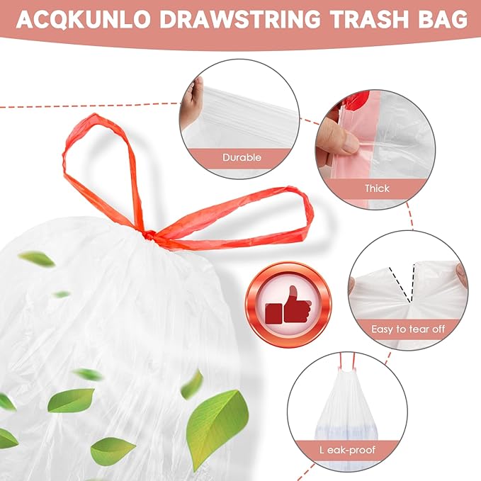 4 Gallon Small-Trash-Bag Kitchen-Garbage-Bags Drawstring - Image 3