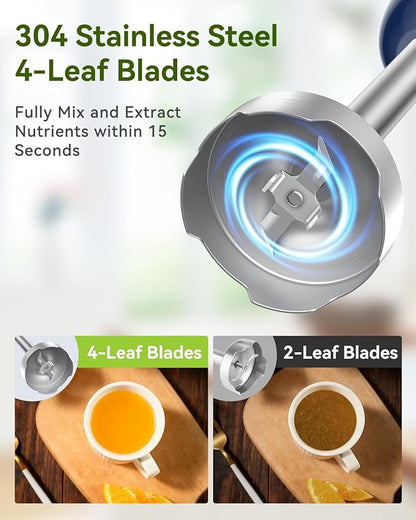 Immersion Blender Handheld 5 in 1 Hand Blender, 1000W Hand Mixer Stick - Image 2