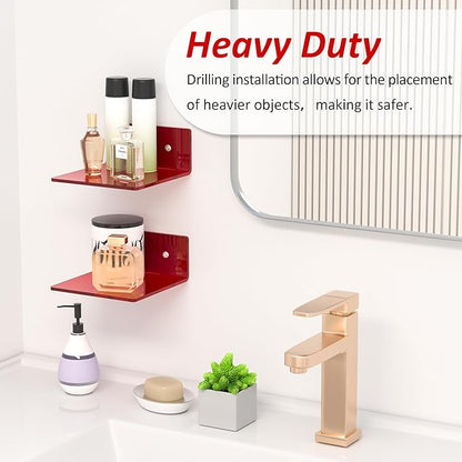 6 Inches Acrylic Small Wall Shelves, Acrylic Display Ledges - Image 3