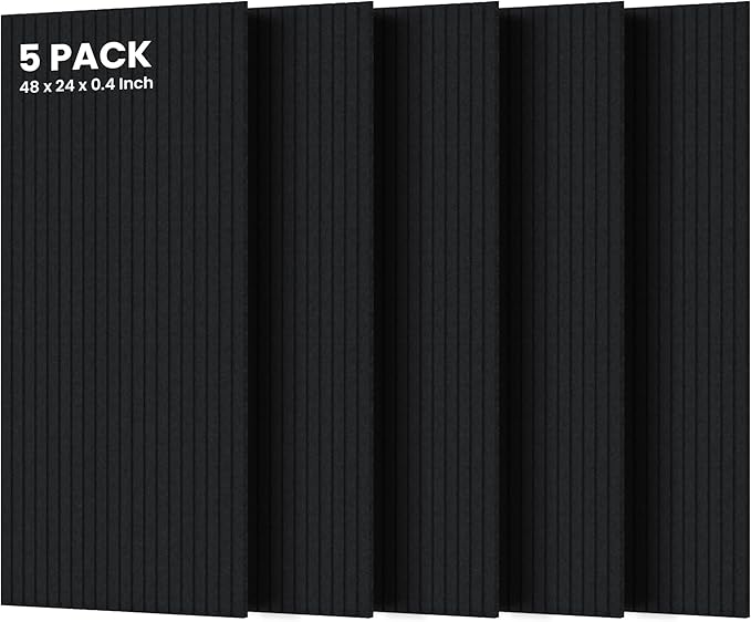 5 Pack Acoustic Panels, Premium Wall Sound Absorbing Panels, Decorative Sound by TO-TH