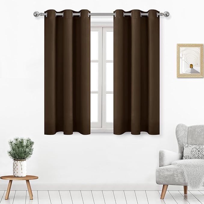 DWCN Blackout Curtains for Bedroom, Short Curtains for Living Room/Basement by DWCN