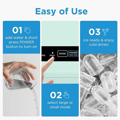 Midea MERI26B1AGN Countertop Bullet-Ice Maker, 8 Ice Bullets Ready in 6 Minutes - Image 6