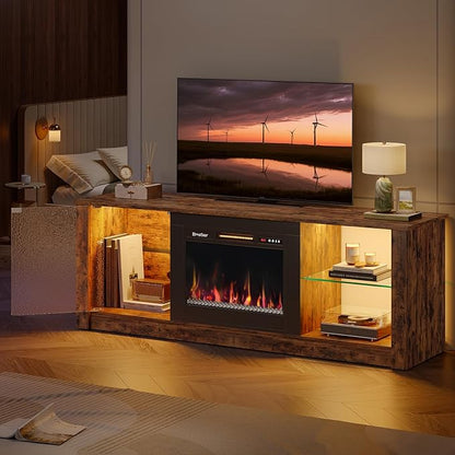 Bestier 63" Modern Fireplace TV Stand - Image 7