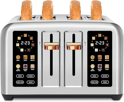 SEEDEEM Toaster 4 Slice, Stainless Steel, Touch Screen by SEEDEEM
