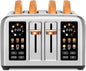SEEDEEM Toaster 4 Slice, Stainless Steel, Touch Screen by SEEDEEM