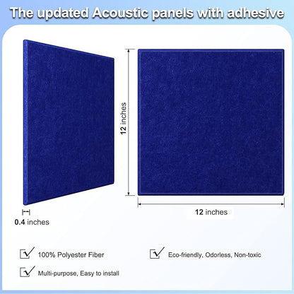18 Pack Acoustic Panels12"X12"X0.4"Sound Proof Panels - Image 3