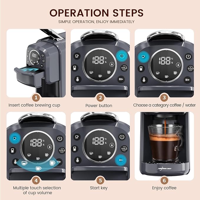 Multi-Capsule Espresso 4in1 Coffee Maker, Single Serve Coffee Machine - Image 6
