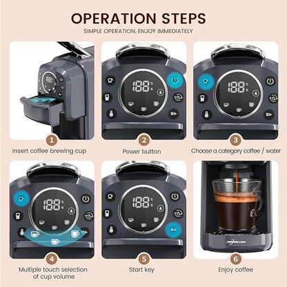 Multi-Capsule Espresso 4in1 Coffee Maker, Single Serve Coffee Machine - Image 6