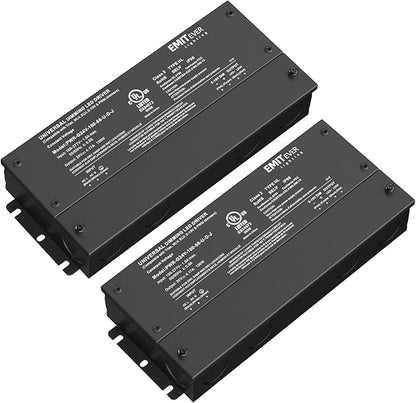 EMITEVER Dimmable Led Driver, 2 Packs 100W AC 110V-277V to DC 24V Transformer by EMITEVER