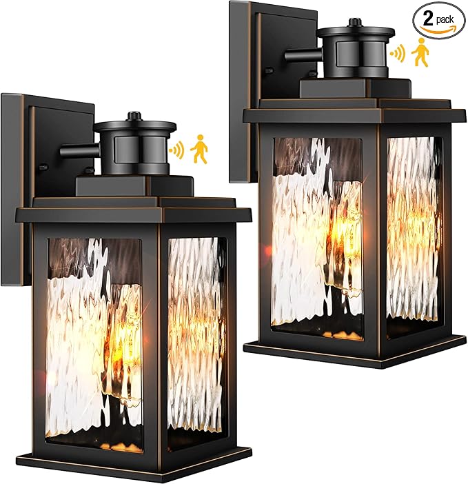 VIANIS 2 Pack Motion Sensor Outdoor Lights, Dusk To Dawn Outdoor Lighting by VIANISLIGHTING