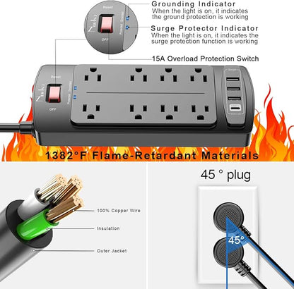 Surge Protector Power Strip - Image 5