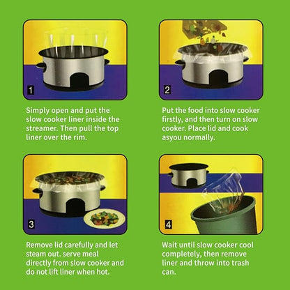 20 Count Disposable Slow Cooker Liners and Cooking Bags | Extra Large Size Fits - Image 4