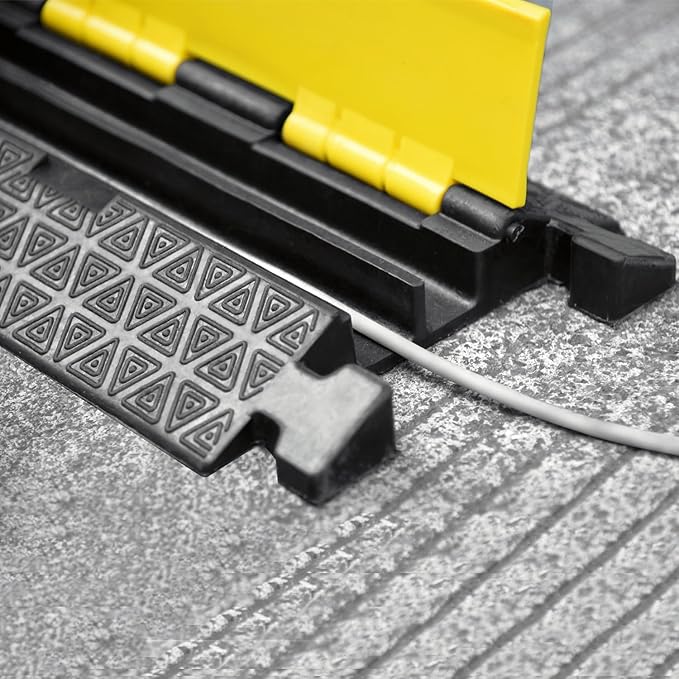 OranLite Heavy-Duty Rubber Cable Protector Ramp, Floor Cable Wire Cord Cover - Image 5