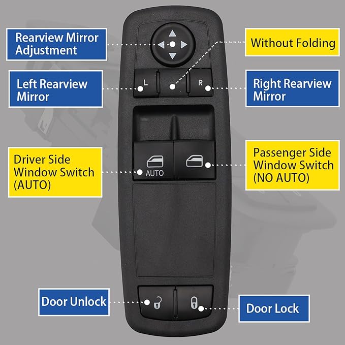 AMICAREP Master Power Window Switch Driver Side Compatible - Image 5