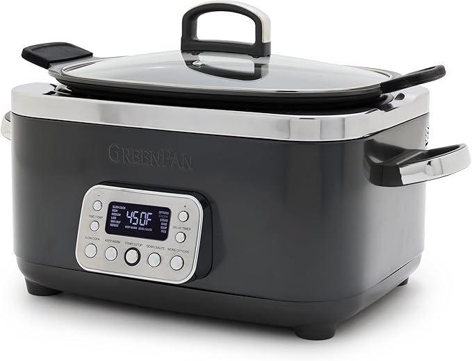 GreenPan Elite 14-in-1 Nonstick 6QT Electric Slow Cooker, PFAS-Free Ceramic by GreenPan