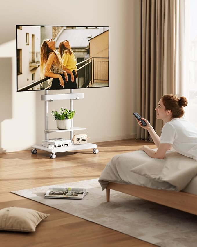 ECOTINY Steel Base Rolling TV Stand - Image 8