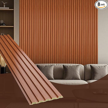 OUZUGIE WPC Acoustic Slat Wall Paneling, Living Room, TV Background, Study Room by OUZUGIE