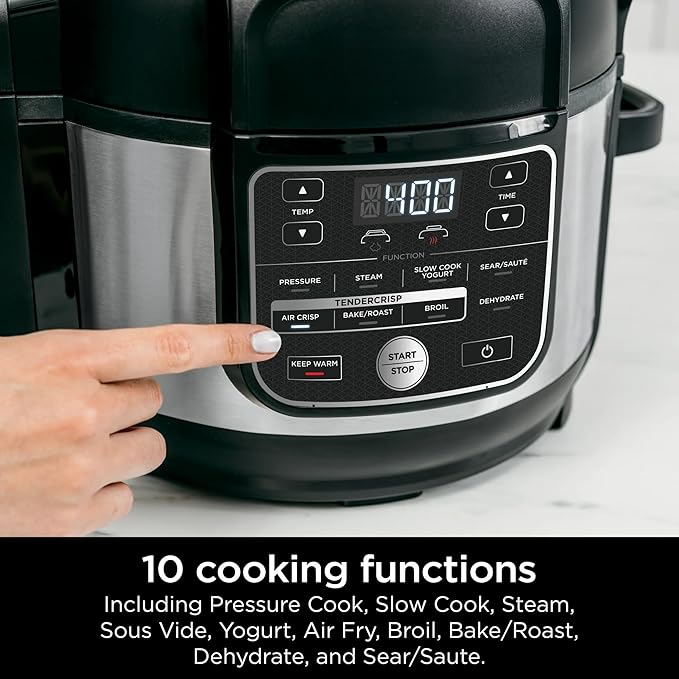 Ninja Foodi 10-in-1 Pressure Cooker & Air Fryer Combo, 6.5 Qt Stainless Steel - Image 4