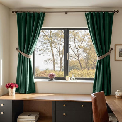 Lazzzy Velvet Blackout Curtains Thermal Insulated Room Window Drapes Super Soft - Image 5