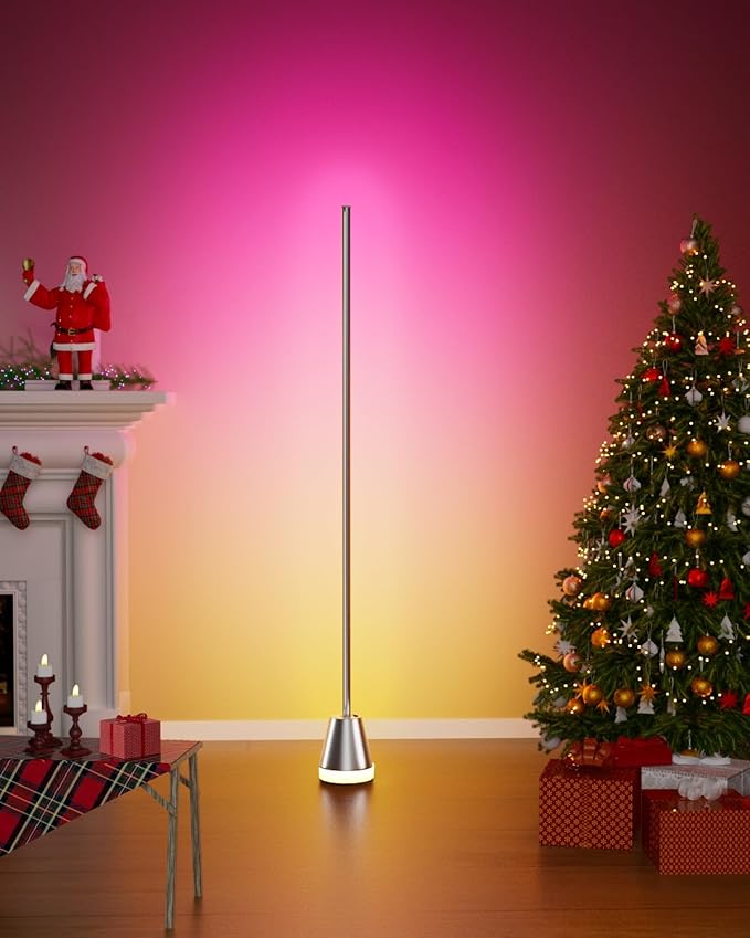 Keepsmile Smart RGB LED Corner Floor Lamp, Bright Standing Lamps - Image 4