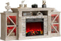 QUW Electric Fireplace TV Stand, Modern TV Console Table by QUW