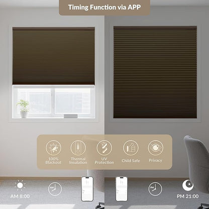 Boolegon No Drill Motorized Cellular Blinds - Image 4