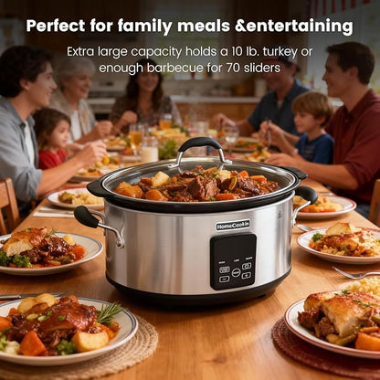 HOMECOOKIN Slow Cooker, Extra Large 10 Quart Digital Programmable Slow Cookers - Image 7