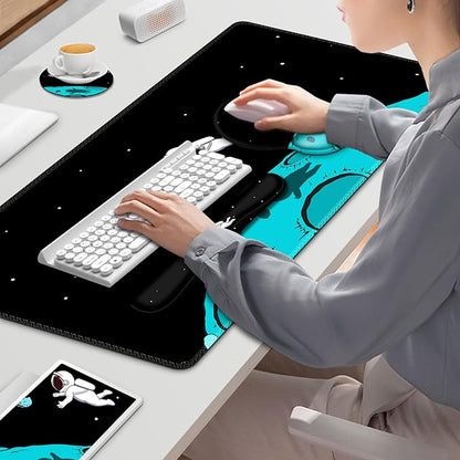 Gaming Mouse Pad, Large Desk Mat, Cute Desk Pad Protector, 4in1 XXL Mousepad + - Image 9