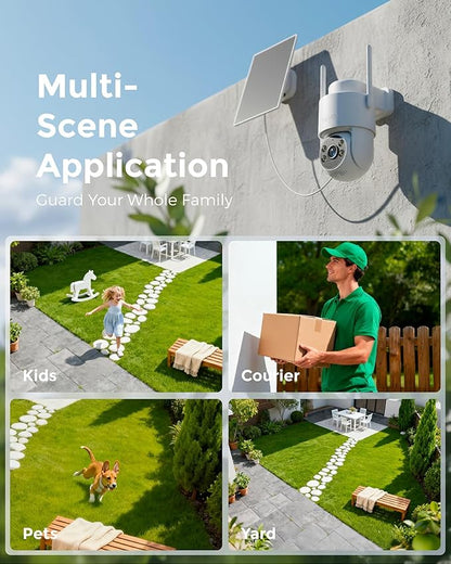 Devo Solar Security Camera Wireless Outdoor, 2.3K HD 360° PTZ Color Night Vision - Image 9