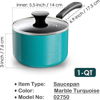 Cook N Home Non Stick Sauce Pan, 1 Quart Saucepan - Image 2