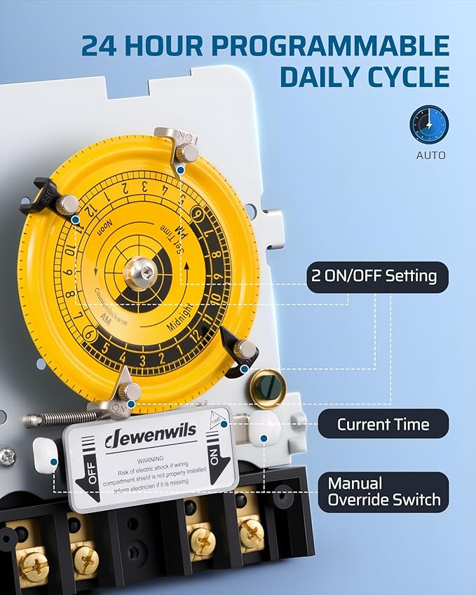 DEWENWILS 24-Hour Mechanical Timer Switch - Image 3