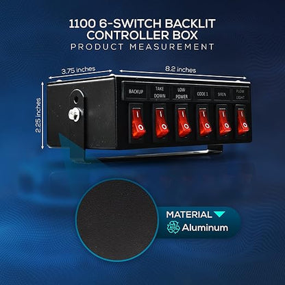 Ultra Bright Lightz 1100 6-Switch Backlit Controller Box | Emergency Vehicle - Image 5