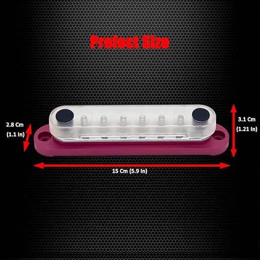 8 x M5 Studs Power Distribution Block Bus Bar 12V, Ampper 5.9" HD 120A Marine - Image 5