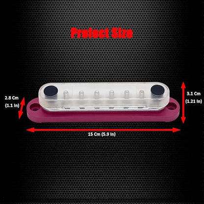 8 x M5 Studs Power Distribution Block Bus Bar 12V, Ampper 5.9" HD 120A Marine - Image 5