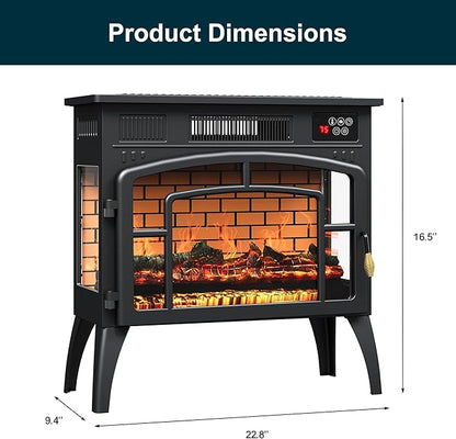 Royalcraft Electric Fireplace Heater, Freestanding Electric Fireplace Stove - Image 3