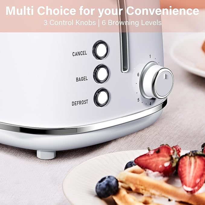 Roter Mond 2 Slice Toaster Retro Stainless Steel - Image 4