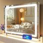 Makeup Vanity Mirror with USB Charging Port 28" x 22" Large LED Makeup Mirror by Gvnkvnlightupyourhome