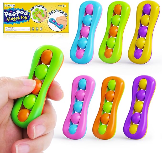 LESONG Fidget Sensory Toys for Kids: 6 Pack Colorful Finger Spinner Toys by LESONG