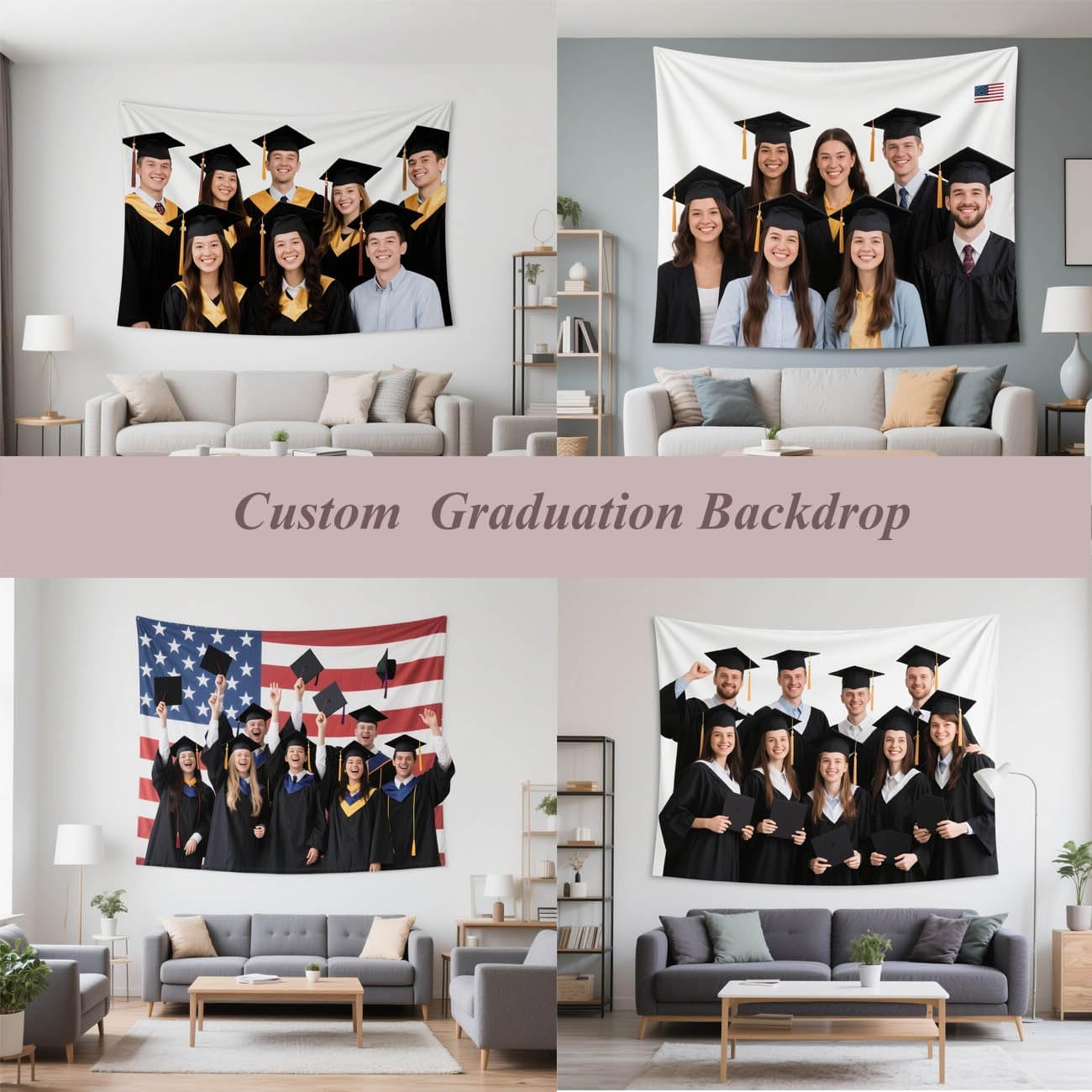 Jhdstore Custom Tapestry Personalized Tapestry Wall Hanging Upload Images Banners and Signs Customize Wall Tapestries for Bedroom 29 * 37 Inch Vertical