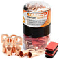 20PCS 6 AWG 5/16 3/8 inch Battery Cable Lugs, 6 Gauge Copper Crimp Connector by TAUKEALUGS
