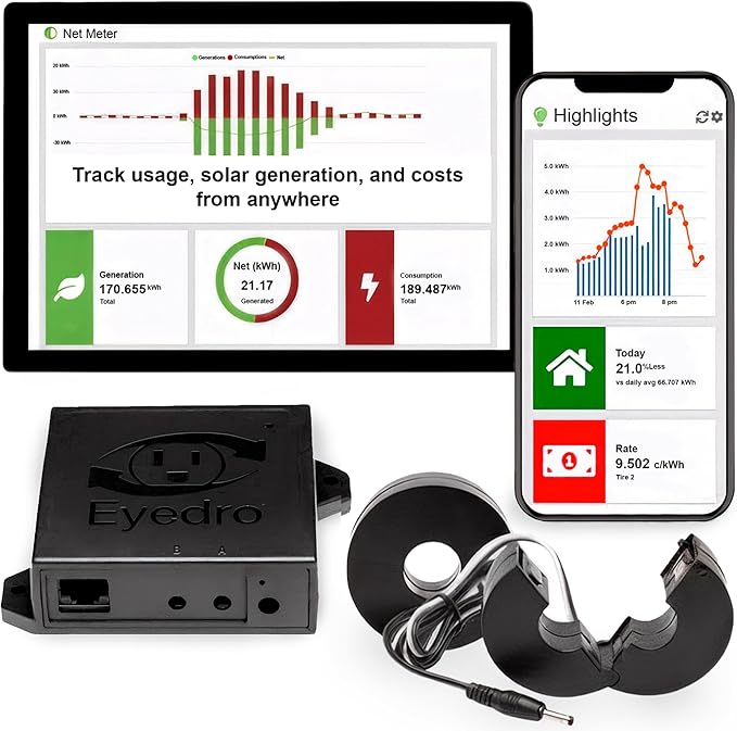 Eyedro Home Energy Monitor – Real-Time Electricity Usage Monitor by Eyedro
