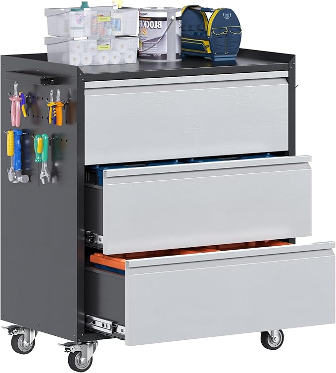 3 Drawers Garage Storage Cabinet by REEMOON