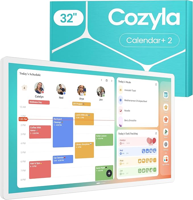 Cozyla Mate Calendar+ 2: 32" Digital Calendar Wall Touch Screen Chore Chart by CozylaMate