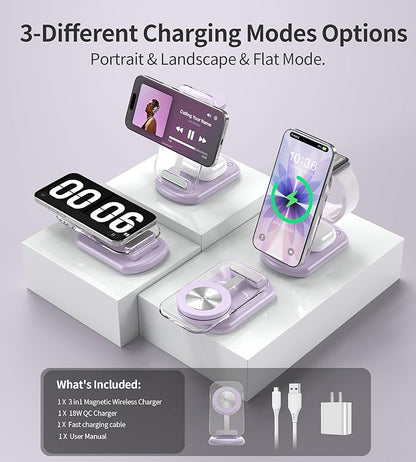 3 in 1 Magnetic Wireless Charging Station - Image 5